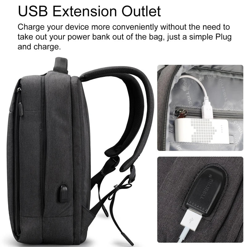 Tigernu Brand Slim Backpack USB charging Women 14inch Laptop Backpacks Women Splashproof Simple School Backpack Bag for Teenager