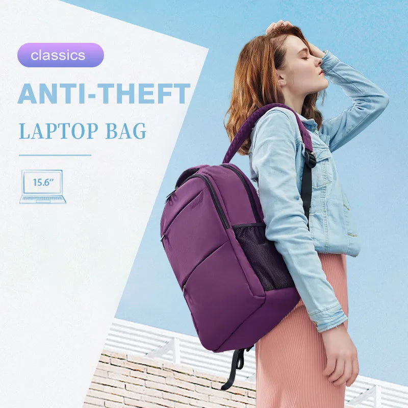 Tigernu Fashion Women Backpack Purple Anti Theft 15.6inch Laptop Backpack Female Waterproof Travel Backpack School Backpack Bags