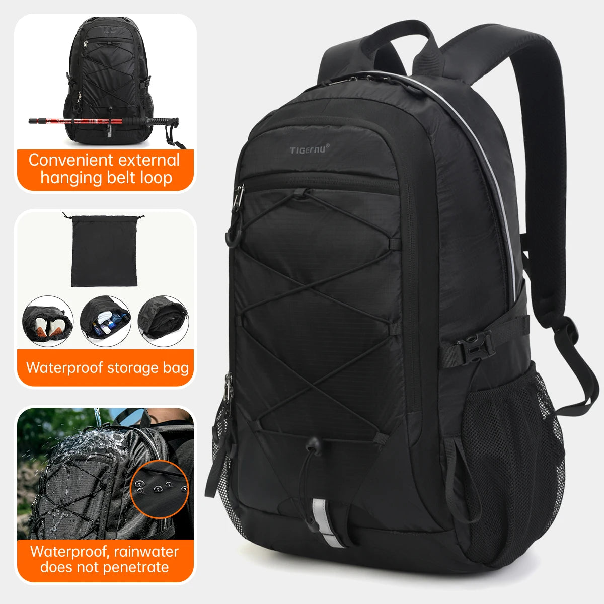 Tigernu Female Climbing Backpack Men Outdoor Bag Waterproof Travel Backpack Women Light Sport Backpack Bag For Men Hiking Bag