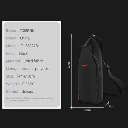 Tigernu Gift Men Crossbody Bag Splashproof Brand Messenger Bag Mini Ipad Mobile Money Phone Belt Chest Bag Male Small Bag
