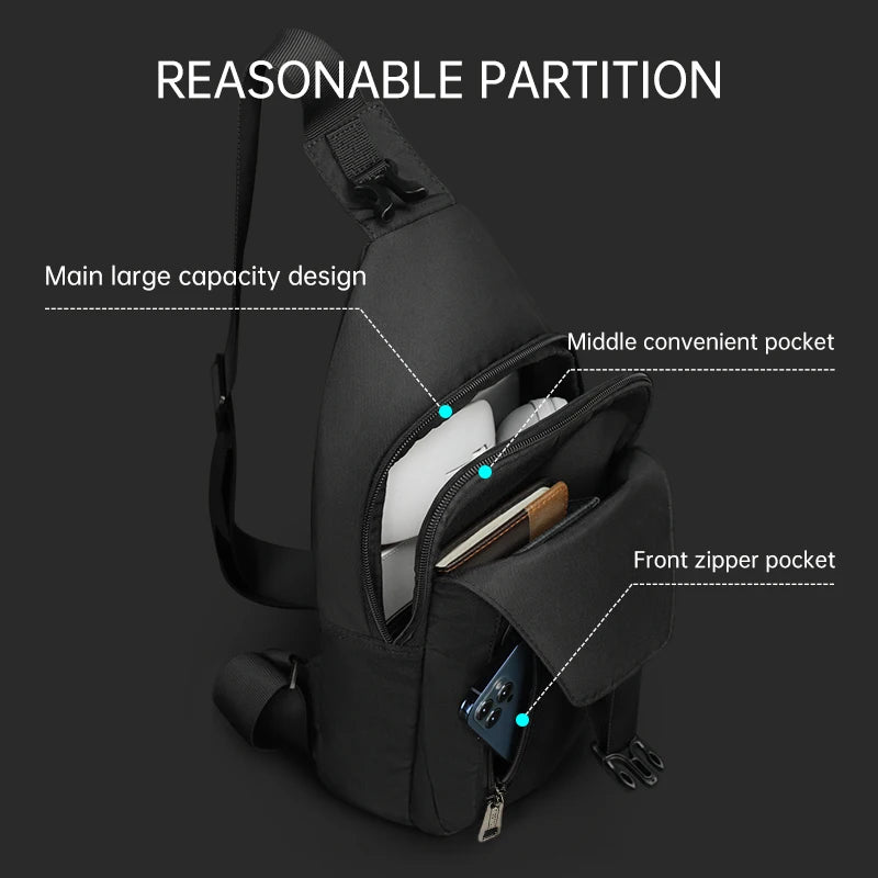 Tigernu Gift Men Crossbody Bag Splashproof Brand Messenger Bag Mini Ipad Mobile Money Phone Belt Chest Bag Male Small Bag