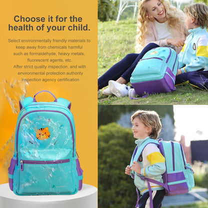 Tigernu Girls  Boys Schoolbags Children Backpack Large Capacity Waterproof Reflective Design Kids Bag Cute Children Backpack Bag