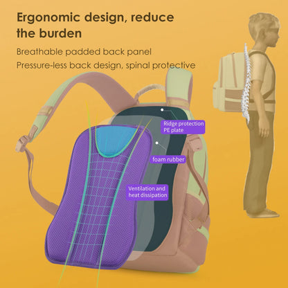 Tigernu Girls  Boys Schoolbags Children Backpack Large Capacity Waterproof Reflective Design Kids Bag Cute Children Backpack Bag