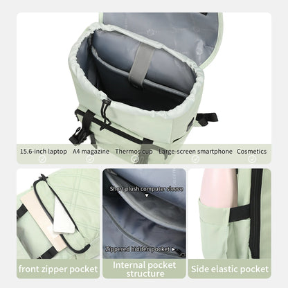 Tigernu Leisure College Backpack For Girls Women Daily Multifunctional Laptop Bag 15.6 Inch Travel Outdoor USB Charging Backbag