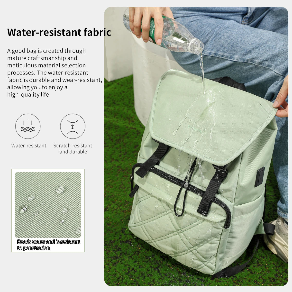 Tigernu Leisure College Backpack For Girls Women Daily Multifunctional Laptop Bag 15.6 Inch Travel Outdoor USB Charging Backbag
