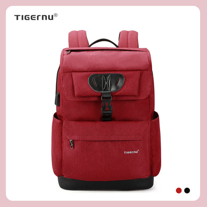 Tigernu Multifunction Backpack Women Fashion Youth Female USB 15.6inch Laptop Backpack Bag Schoolbags For Teenager Girls Mochila