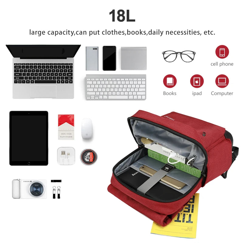 Tigernu Multifunction Backpack Women Fashion Youth Female USB 15.6inch Laptop Backpack Bag Schoolbags For Teenager Girls Mochila