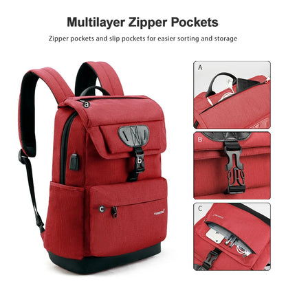 Tigernu Multifunction Backpack Women Fashion Youth Female USB 15.6inch Laptop Backpack Bag Schoolbags For Teenager Girls Mochila