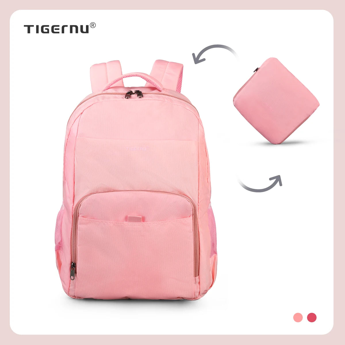 Tigernu New 14.1" Pink/Blue Shoulders School Backpack Bag Travel Backpacks For Girl Mini Bags Women College Backpack For Female