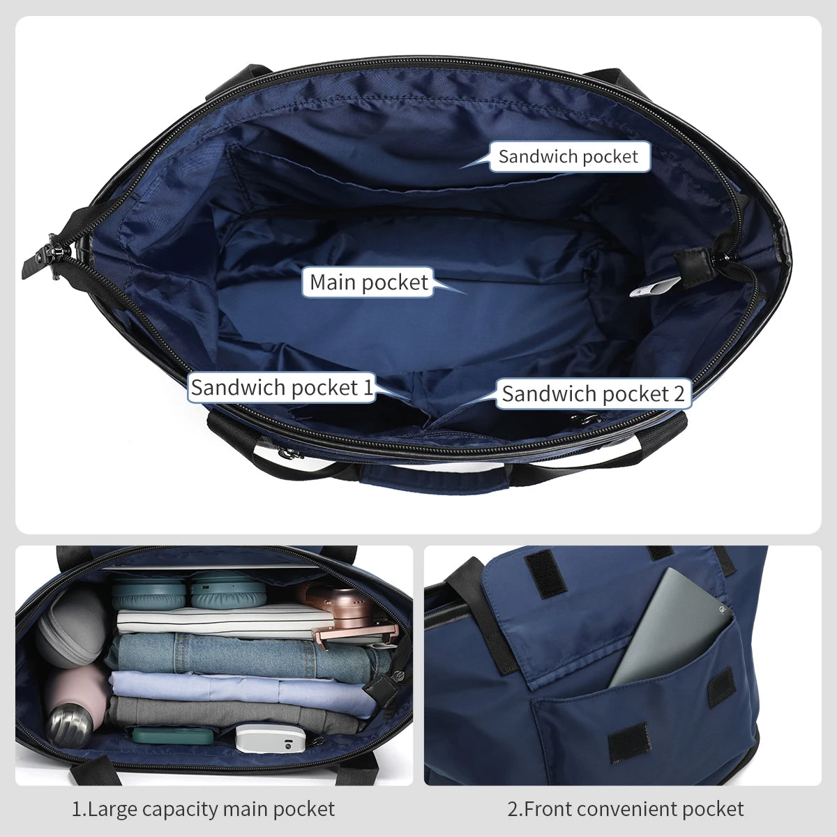 Tigernu New Female Travel Folding Tote Bags Designer Waterproof Handbags Expandable Large capacity Luggage Bags Outdoor sports