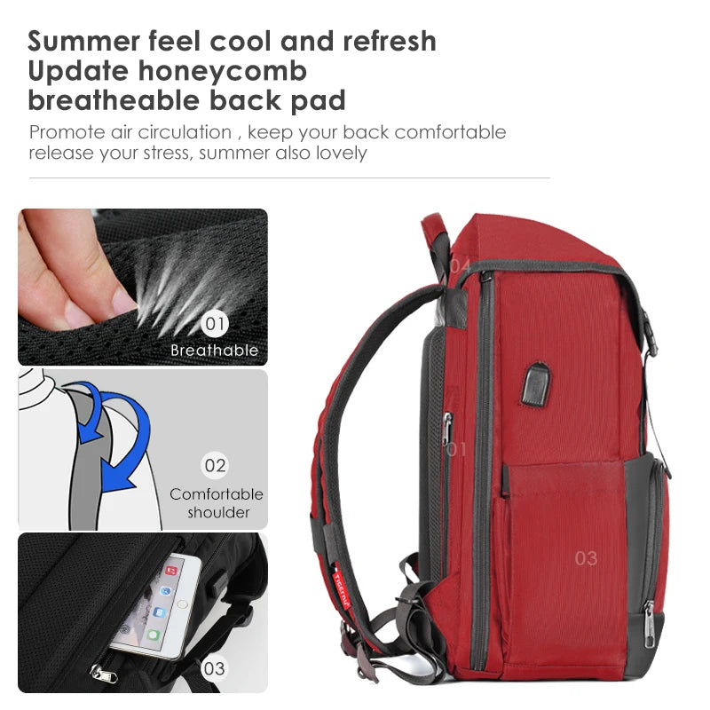 Tigernu New Large Capacity Travel Backpack Women High Quality Waterproof 15.6 inch Female Laptop School Backpacks Bags With USB