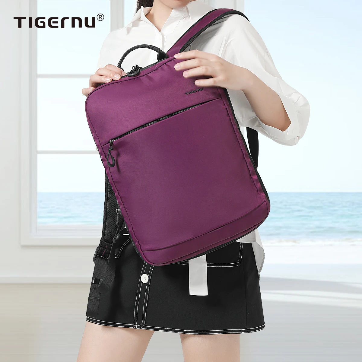 Tigernu New Multifunctional Women Backpacks Light Weight Female Laptop Bags Expandable Business Trip For Women School mochilas