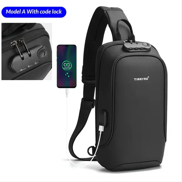 Tigernu New Small TSA Anti theft Lock Women Crossbody Bag Fashion Bag Travel Chest Bags For Women Waterproof Female School Bags