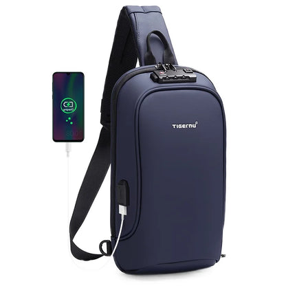 Tigernu New Small TSA Anti theft Lock Women Crossbody Bag Fashion Bag Travel Chest Bags For Women Waterproof Female School Bags