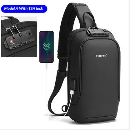 Tigernu New Small TSA Anti theft Lock Women Crossbody Bag Fashion Bag Travel Chest Bags For Women Waterproof Female School Bags