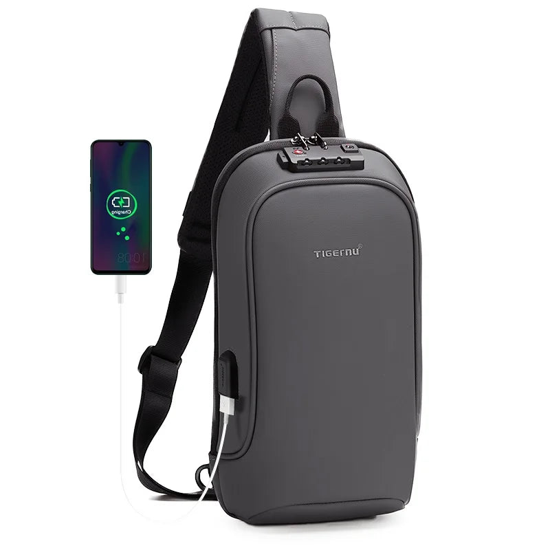 Tigernu New Small TSA Anti theft Lock Women Crossbody Bag Fashion Bag Travel Chest Bags For Women Waterproof Female School Bags