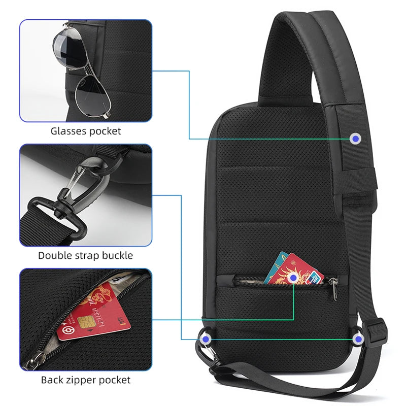 Tigernu New Small TSA Anti theft Lock Women Crossbody Bag Fashion Bag Travel Chest Bags For Women Waterproof Female School Bags