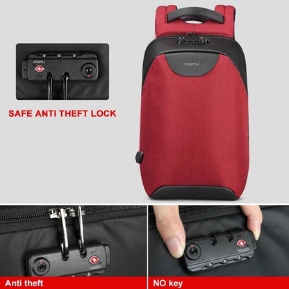 Tigernu No Key Anti theft TSA Lock Fashion Women Backpacks 15.6inch USB Charging Laptop Female Backpack College School Backpack