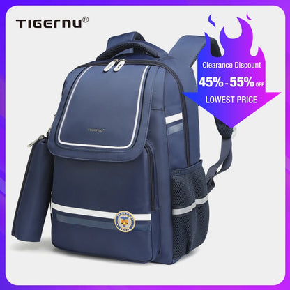 Tigernu Teenager Schoolbags Boys Girls Light Weight Backpack With Separate Pencil Pouch Large Daily Cartoon Bag Student mochila