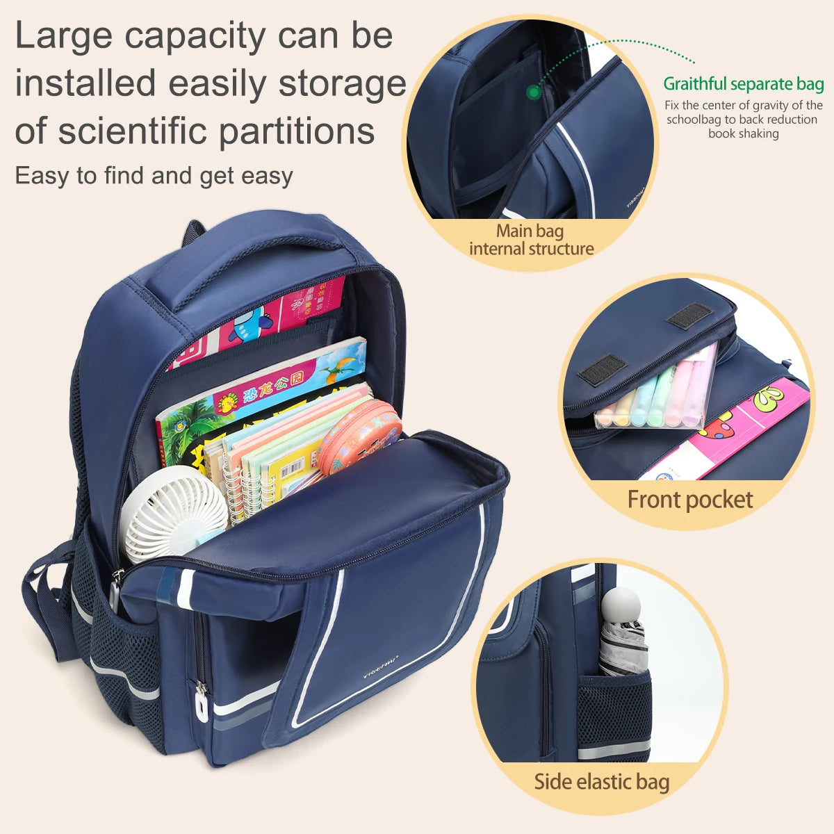 Tigernu Teenager Schoolbags Boys Girls Light Weight Backpack With Separate Pencil Pouch Large Daily Cartoon Bag Student mochila