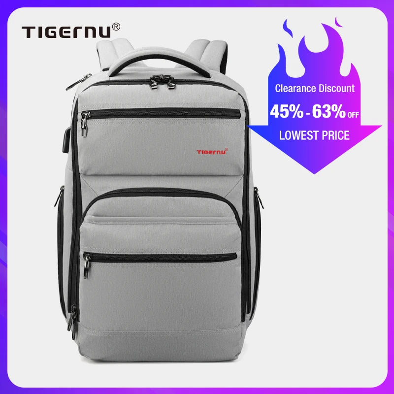 Tigernu USB Charging 15.6"Laptop Anti Theft Women Fashion School Backpack Female Durable Mochila Travel Casual Bags For girls