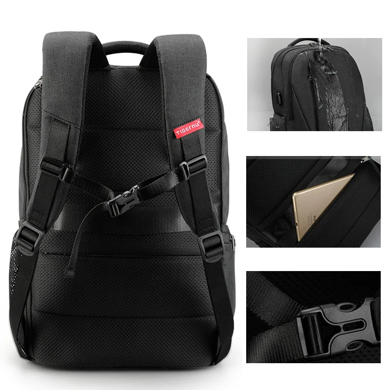 Tigernu USB Charging 15.6"Laptop Anti theft Backpack Women Anti theft School Backpack Bag Female Casual Women Mochilas For Girls