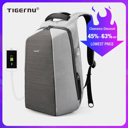 Tigernu Women Fashion Casual Business High Quality Carbon Steel Anti-theft Waterproof Female School Travel Laptop Backpack Girls