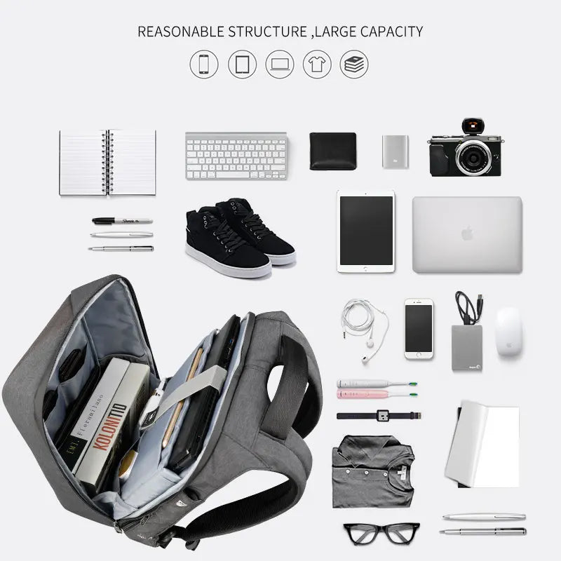 Tigernu Women Fashion Casual Business High Quality Carbon Steel Anti-theft Waterproof Female School Travel Laptop Backpack Girls