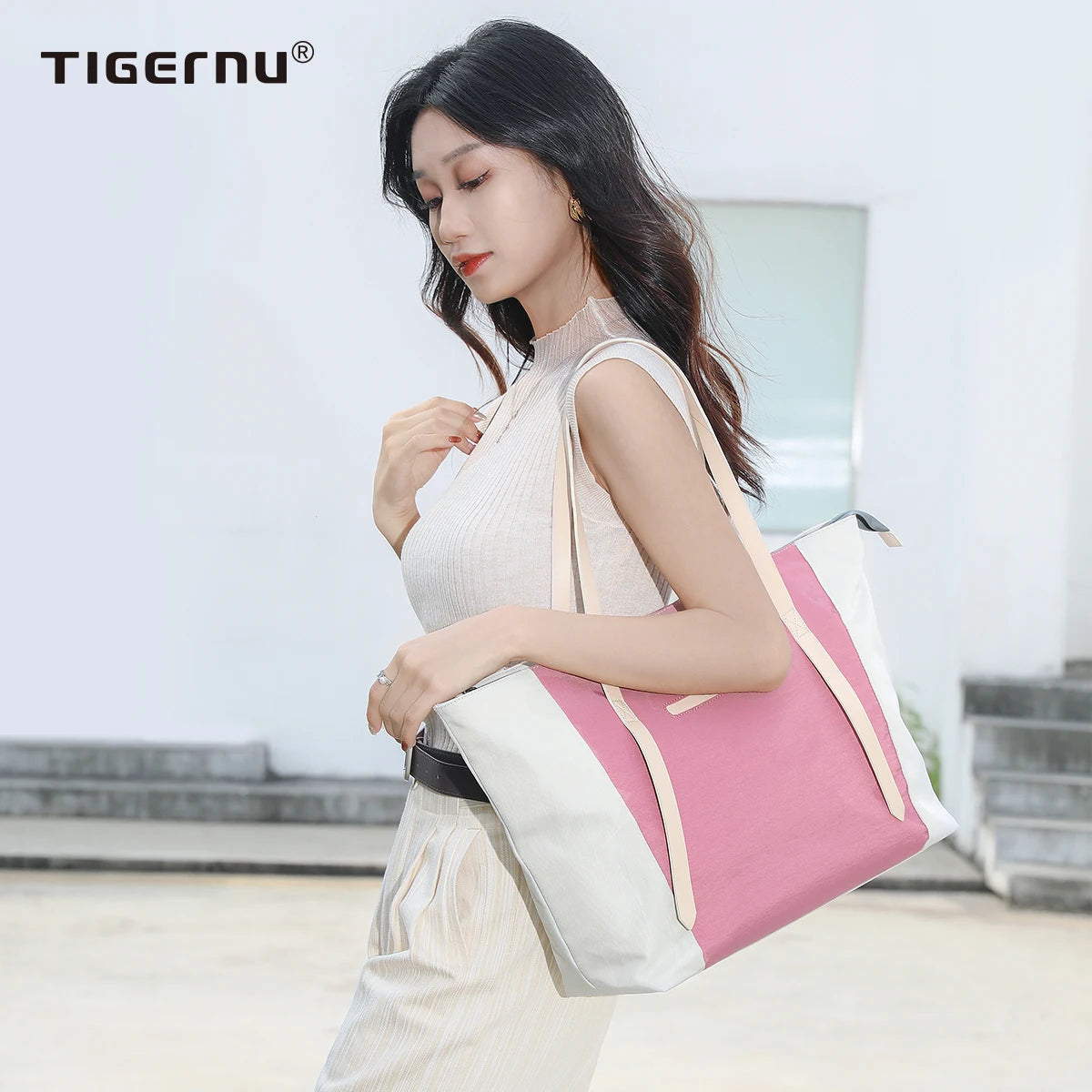 Tigernu Women Fashion Tote Bags Large Capacity Female Shoulder Side Bag Handbags Trending Beach Shopping Bag bolsas  сумка