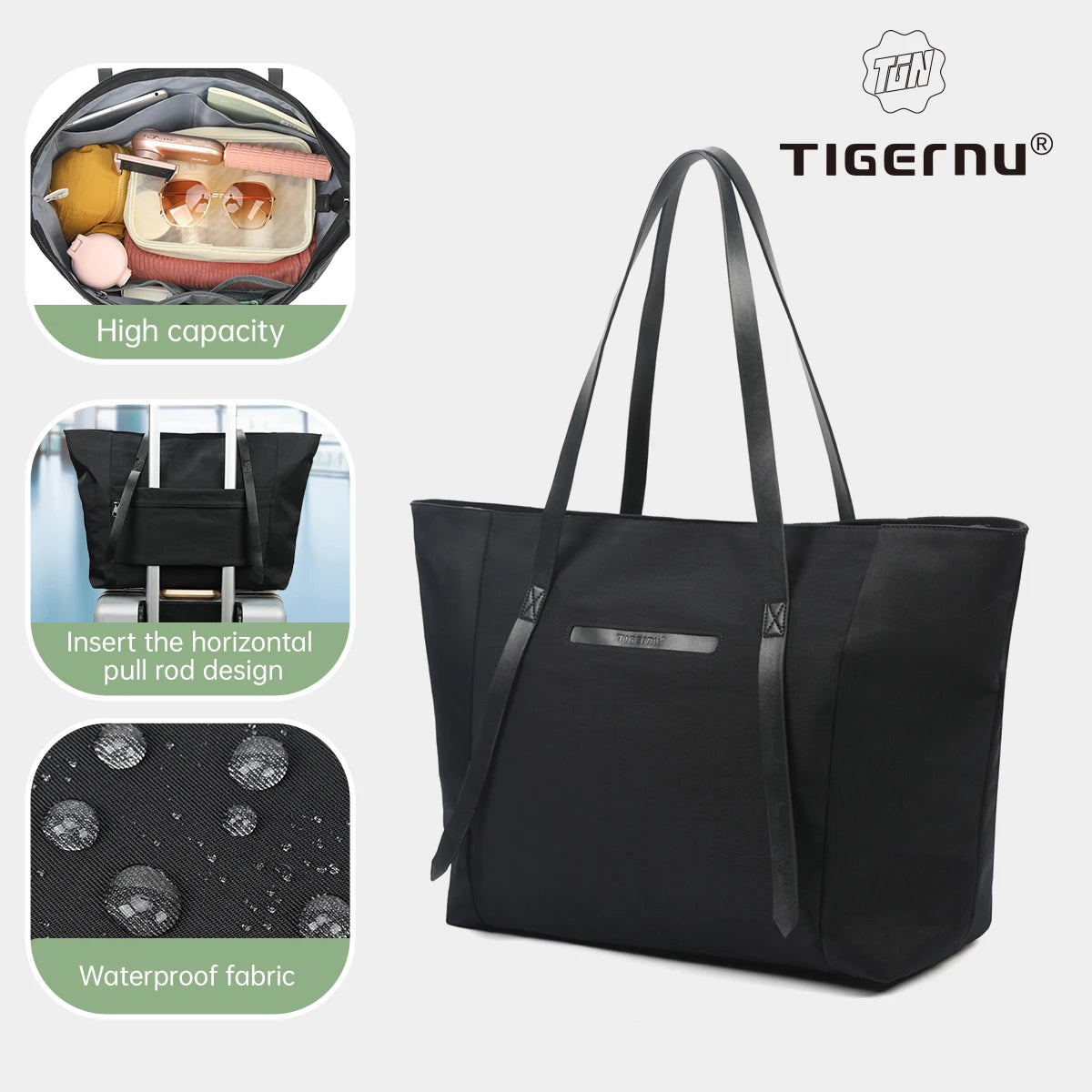 Tigernu Women Fashion Tote Bags Large Capacity Female Shoulder Side Bag Handbags Trending Beach Shopping Bag bolsas  сумка