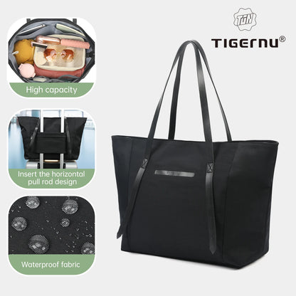 Tigernu Women Fashion Tote Bags Large Capacity Female Shoulder Side Bag Handbags Trending Beach Shopping Bag bolsas  сумка