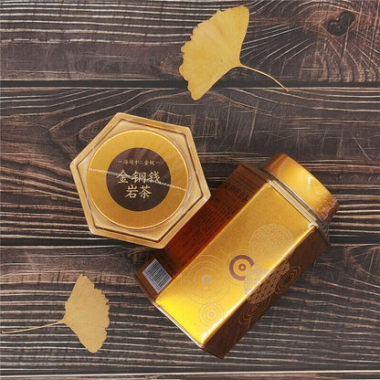 /Tin HELLOYOUNG Golden Gopper Coin Wuyi Rock Tea Premium Oolong Tea 100g/3.52oz Buy Our Tea