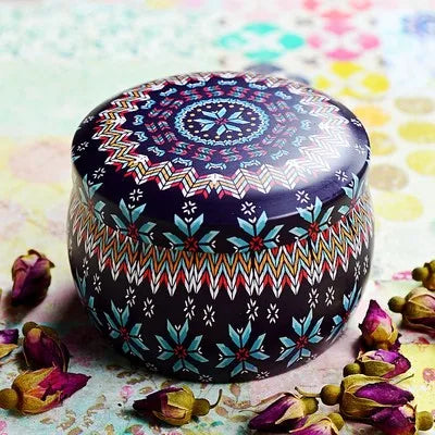 Tinplate Fower Teapot  Elendil Bohemia Exotic Mini Portable Tea Small Jar Candle Jar Storage candy Tea Caddies Free Shipping
