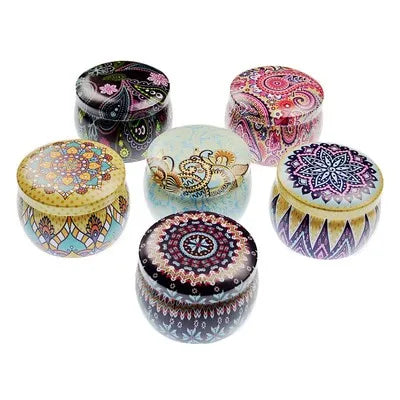 Tinplate Fower Teapot  Elendil Bohemia Exotic Mini Portable Tea Small Jar Candle Jar Storage candy Tea Caddies Free Shipping