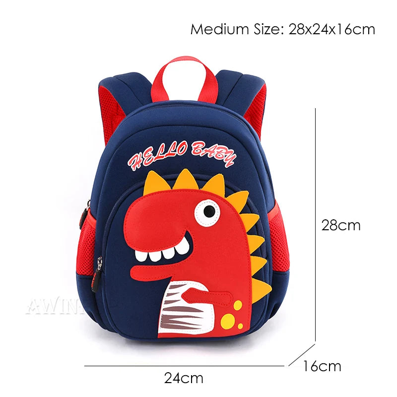 Toddler Children School Backpacks Kindergarten Kids School Bags for Boys Girl 3D Cartoon Dinosaur Schoolbag Waterproof Back Pack