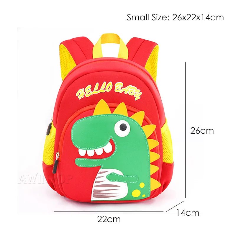 Toddler Children School Backpacks Kindergarten Kids School Bags for Boys Girl 3D Cartoon Dinosaur Schoolbag Waterproof Back Pack