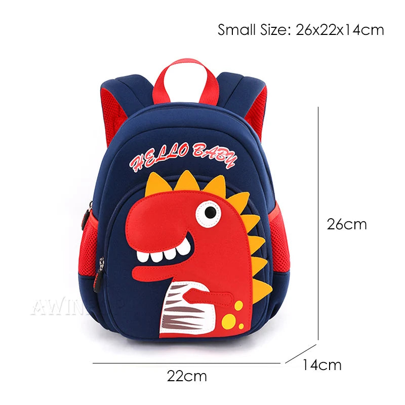 Toddler Children School Backpacks Kindergarten Kids School Bags for Boys Girl 3D Cartoon Dinosaur Schoolbag Waterproof Back Pack