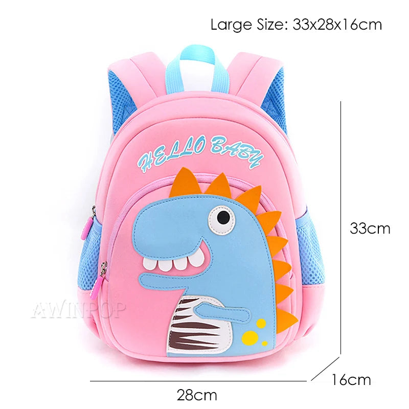 Toddler Children School Backpacks Kindergarten Kids School Bags for Boys Girl 3D Cartoon Dinosaur Schoolbag Waterproof Back Pack