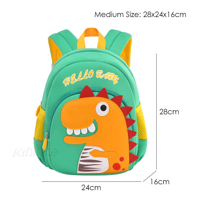 Toddler Children School Backpacks Kindergarten Kids School Bags for Boys Girl 3D Cartoon Dinosaur Schoolbag Waterproof Back Pack