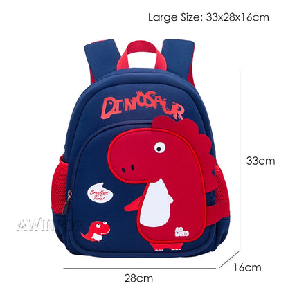 Toddler Children School Backpacks Kindergarten Kids School Bags for Boys Girl 3D Cartoon Dinosaur Schoolbag Waterproof Back Pack