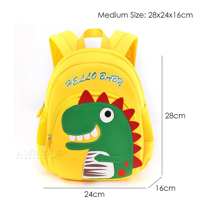 Toddler Children School Backpacks Kindergarten Kids School Bags for Boys Girl 3D Cartoon Dinosaur Schoolbag Waterproof Back Pack