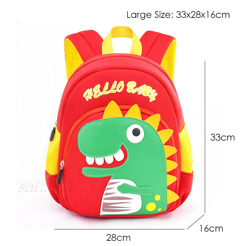 Toddler Children School Backpacks Kindergarten Kids School Bags for Boys Girl 3D Cartoon Dinosaur Schoolbag Waterproof Back Pack