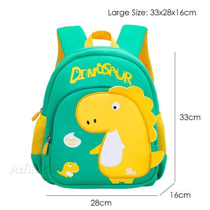 Toddler Children School Backpacks Kindergarten Kids School Bags for Boys Girl 3D Cartoon Dinosaur Schoolbag Waterproof Back Pack
