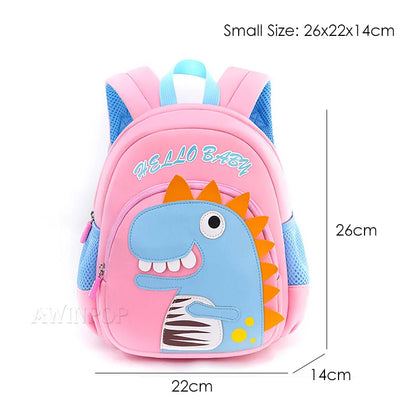 Toddler Children School Backpacks Kindergarten Kids School Bags for Boys Girl 3D Cartoon Dinosaur Schoolbag Waterproof Back Pack