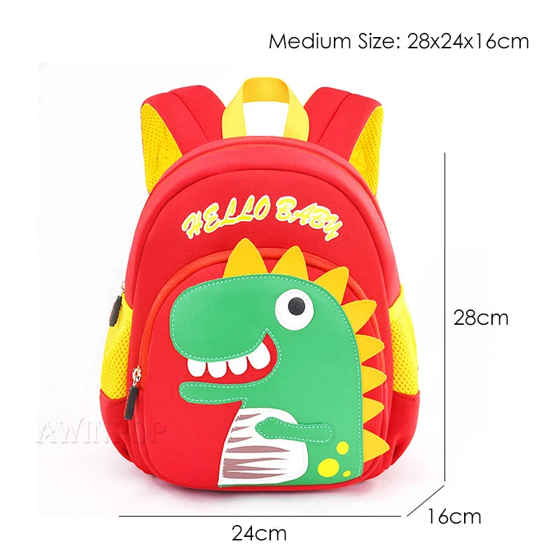 Toddler Children School Backpacks Kindergarten Kids School Bags for Boys Girl 3D Cartoon Dinosaur Schoolbag Waterproof Back Pack