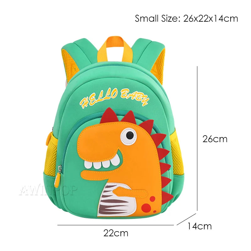 Toddler Children School Backpacks Kindergarten Kids School Bags for Boys Girl 3D Cartoon Dinosaur Schoolbag Waterproof Back Pack