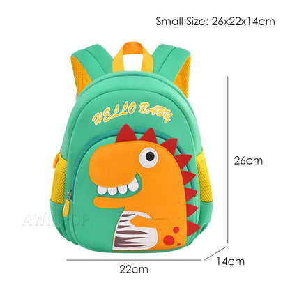 Toddler Children School Backpacks Kindergarten Kids School Bags for Boys Girl 3D Cartoon Dinosaur Schoolbag Waterproof Back Pack