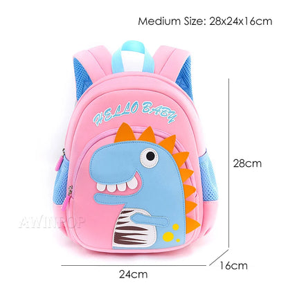 Toddler Children School Backpacks Kindergarten Kids School Bags for Boys Girl 3D Cartoon Dinosaur Schoolbag Waterproof Back Pack