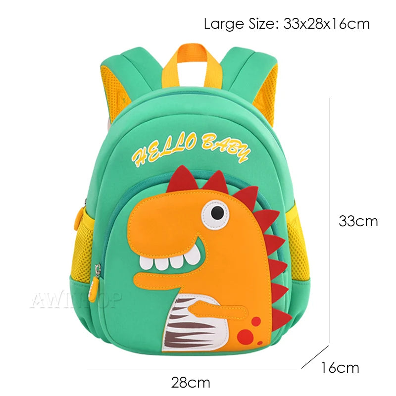 Toddler Children School Backpacks Kindergarten Kids School Bags for Boys Girl 3D Cartoon Dinosaur Schoolbag Waterproof Back Pack