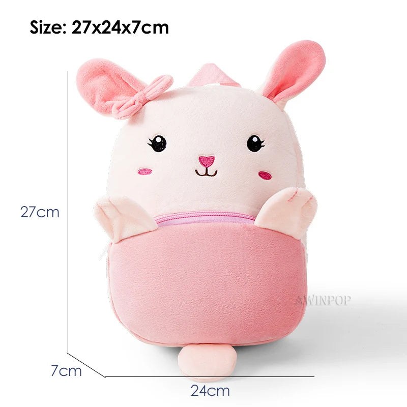 Toddler Girls' School Backpack Cartoon Cow Soft Plush Kids Bag Kindergarten Boys School Bags Kawaii Schoolbag Sac A Dos Enfant
